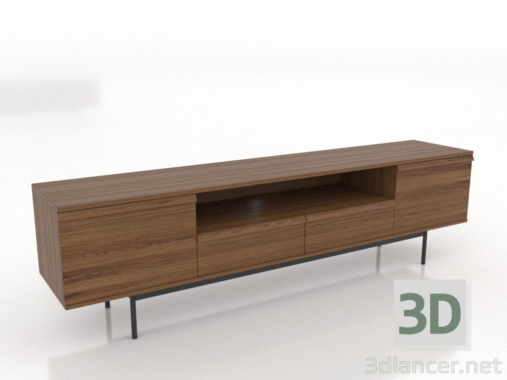 3d модель Тумба ТВ LARGE OPEN 2 2000 мм (светлый орех) – превью 3d модель Тумба ТВ LARGE OPEN 2 2000 мм (светлый орех) – превью