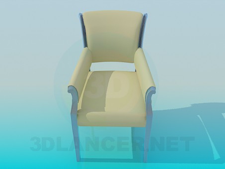 modèle 3D Chaise rembourrée - preview