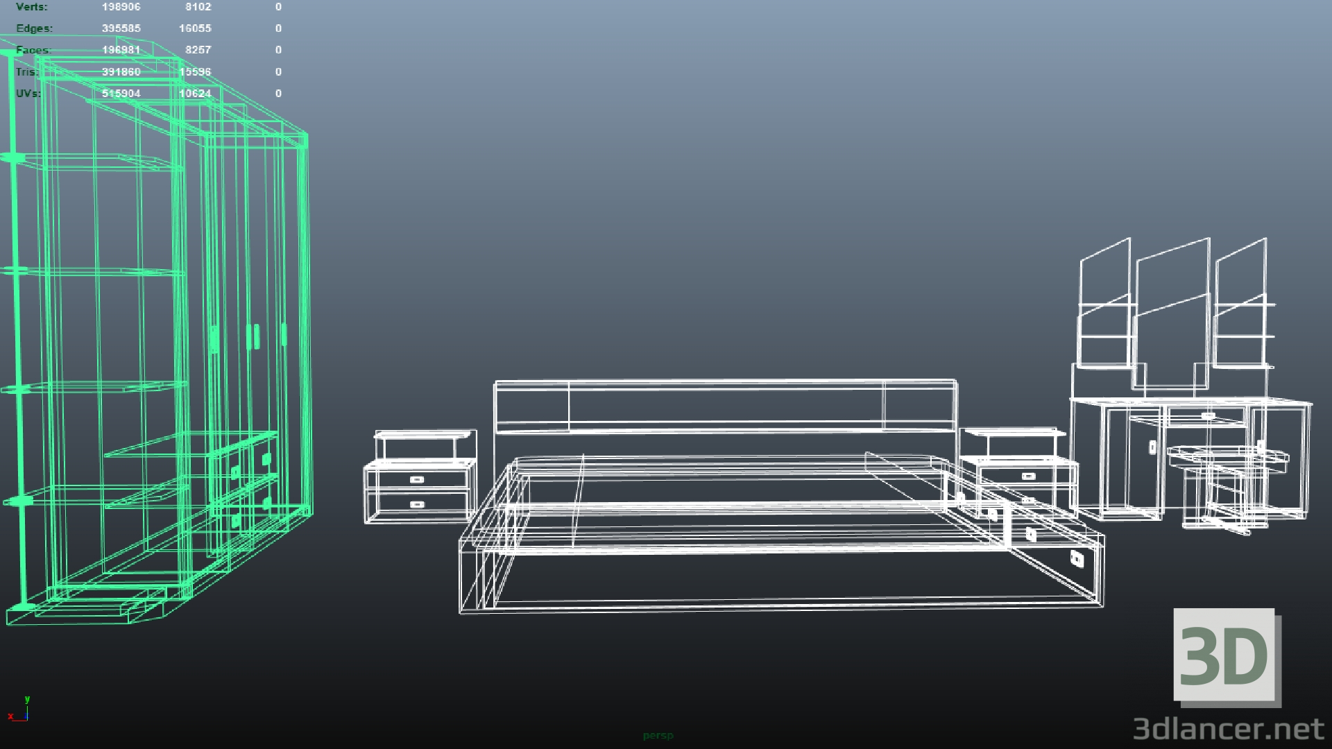 Número de colección de oro 4 3D modelo Compro - render