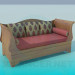 3d model Sofa with rollers and cushions - preview