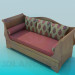 3d model Sofa with rollers and cushions - preview