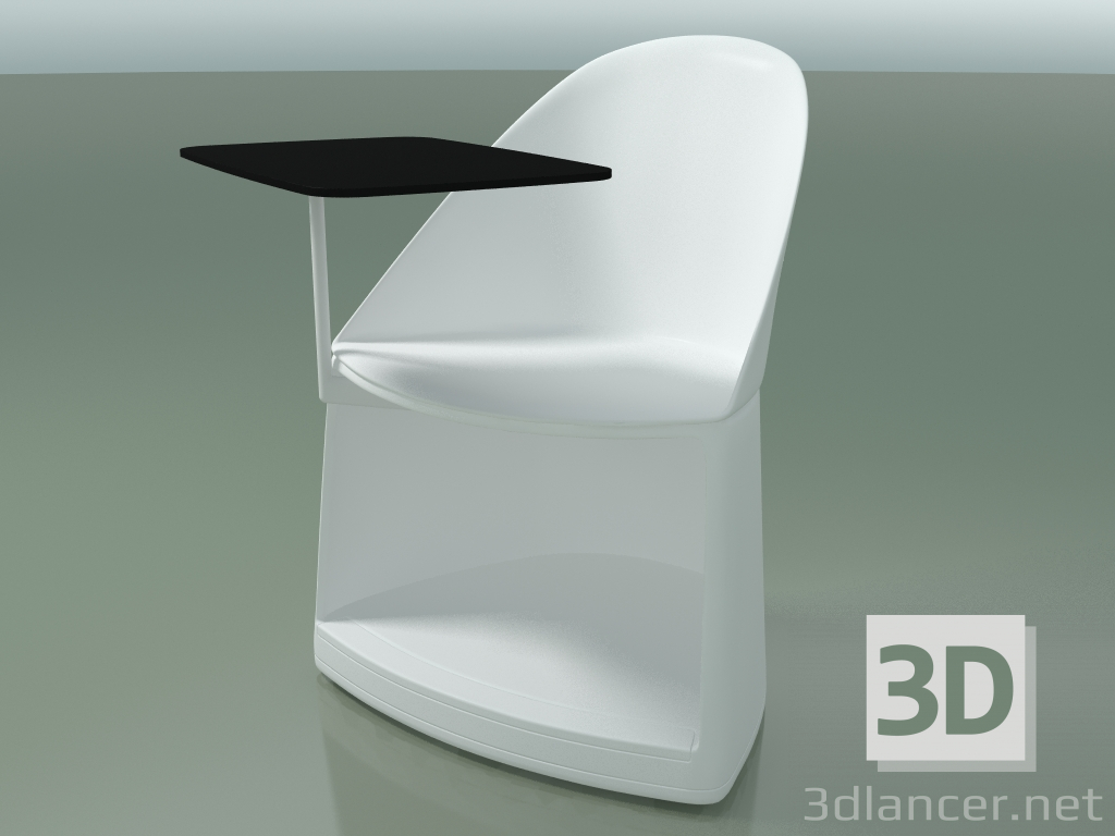 3d model Silla 2301 (con ruedas y mesa, PA00001, polipropileno PC00001) - vista previa