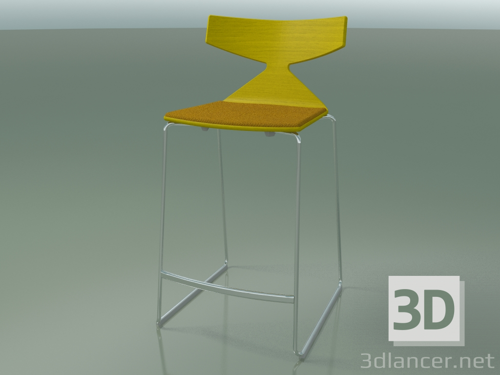 3d модель Стілець стекіруемие барний 3712 (c подушкою, Yellow, CRO) – превью