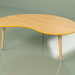 3d model Coffee table Kidney veneer (orange) - preview