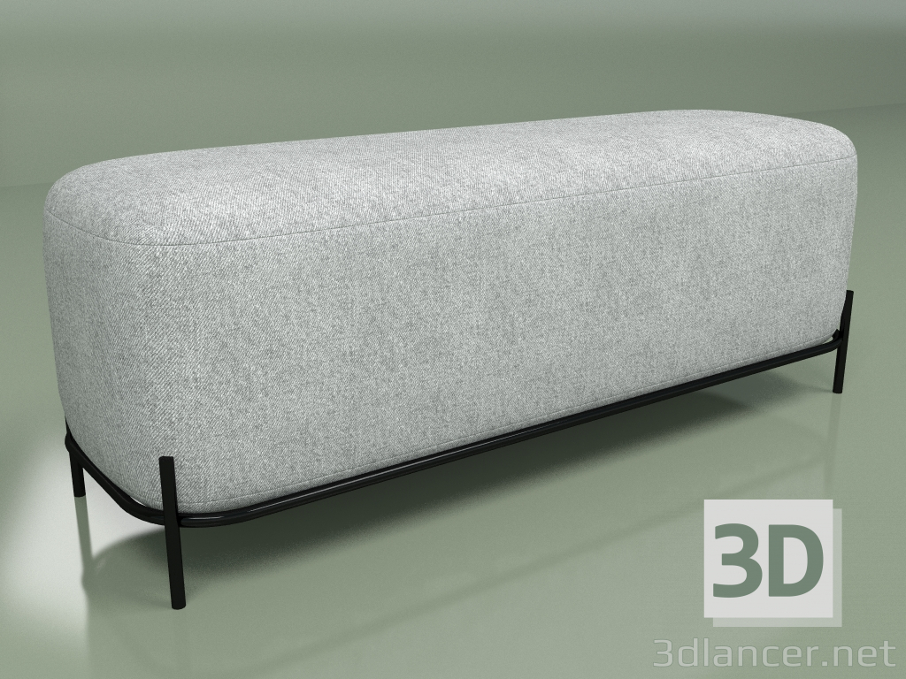 modello 3D Pouf Pawai larghezza 120 (grigio) - anteprima