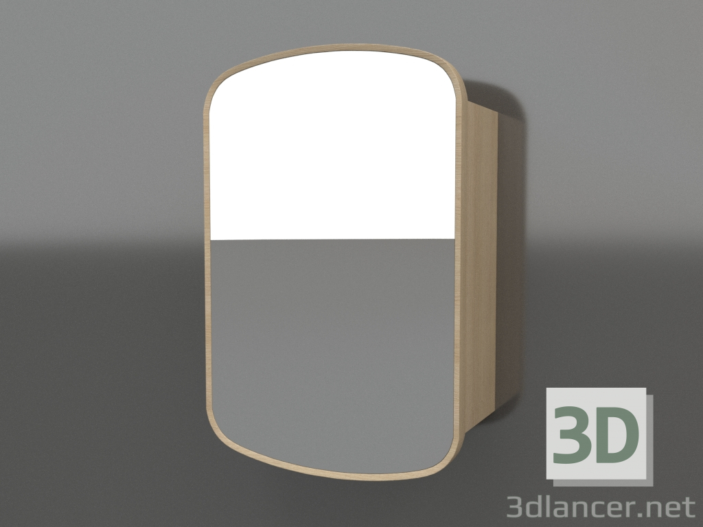 modello 3D Specchio ZL 17 (460x200x695, legno bianco) - anteprima