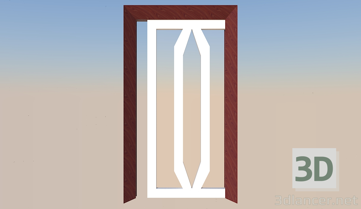 Modelo 3d Porta de entrada - preview