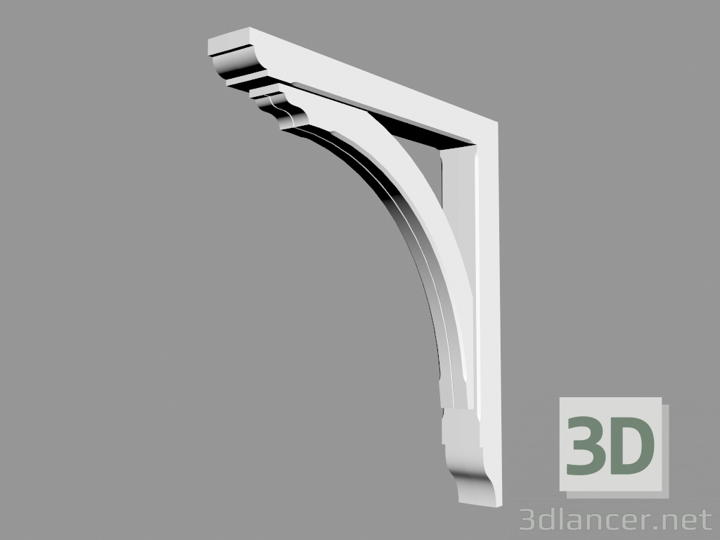 3d model Soporte de arco GB03 (7 x 63 x 58 cm) - vista previa