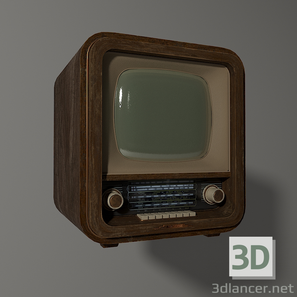 Retro-TV 3D-Modell kaufen - Rendern