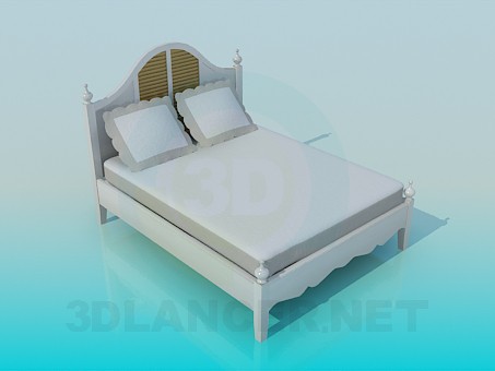 3D Modell Einzelnes Bett - Vorschau