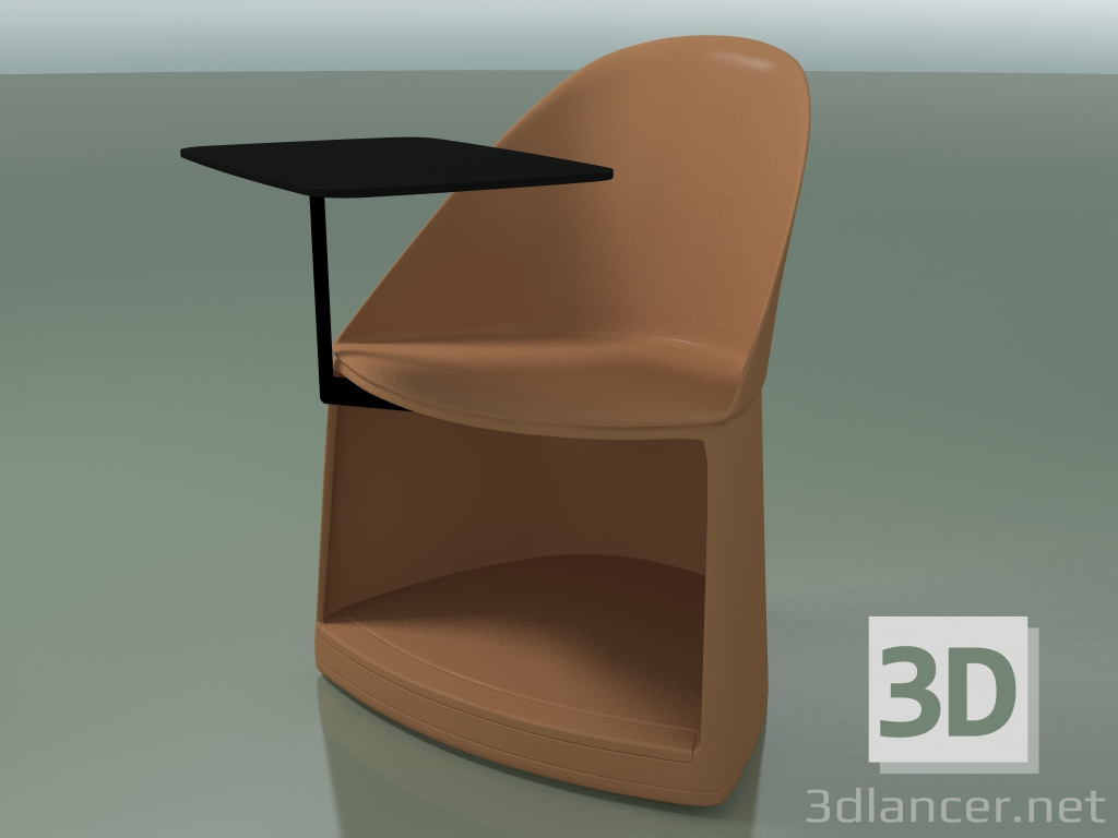 3D Modell Stuhl 2301 (mit Rädern und Tisch, PA00002, PC00004 Polypropylen) - Vorschau