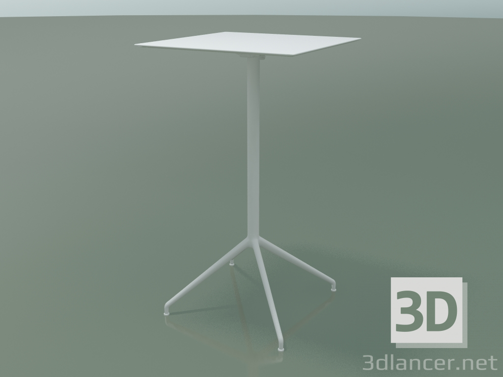 3d model Mesa cuadrada 5747 (H 103.5 - 59x59 cm, desplegado, blanco, V12) - vista previa