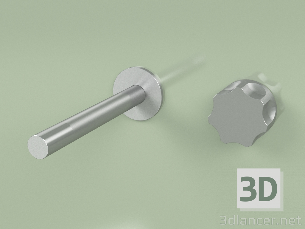 modello 3D Miscelatore idroprogressivo a parete con bocca erogazione (17 10, AS) - anteprima