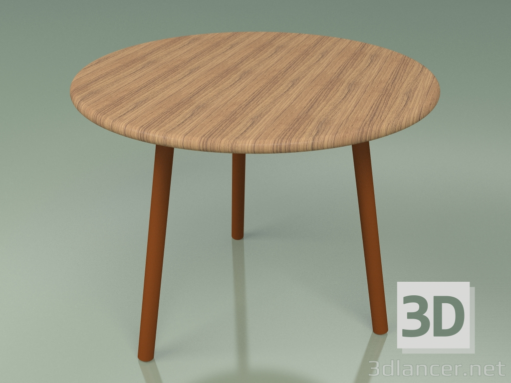 3D Modell Couchtisch 013 (Metall Rost, Teak) - Vorschau