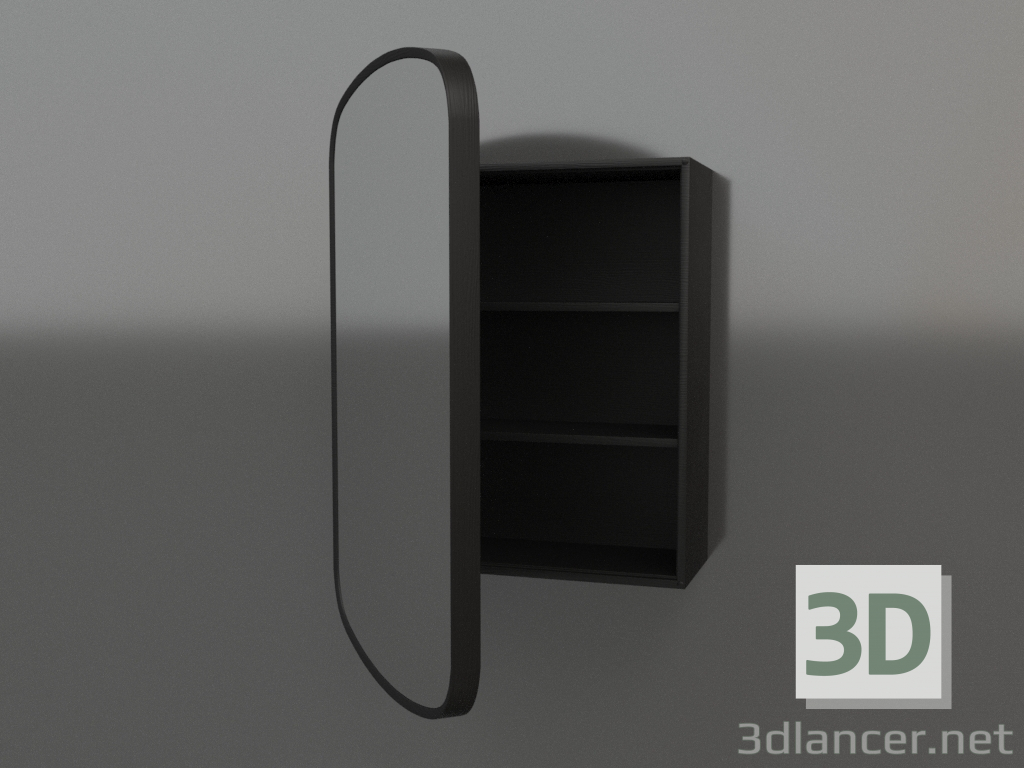 modèle 3D Miroir (avec tiroir semi-ouvert) ZL 17 (460x200x695, bois noir) - preview