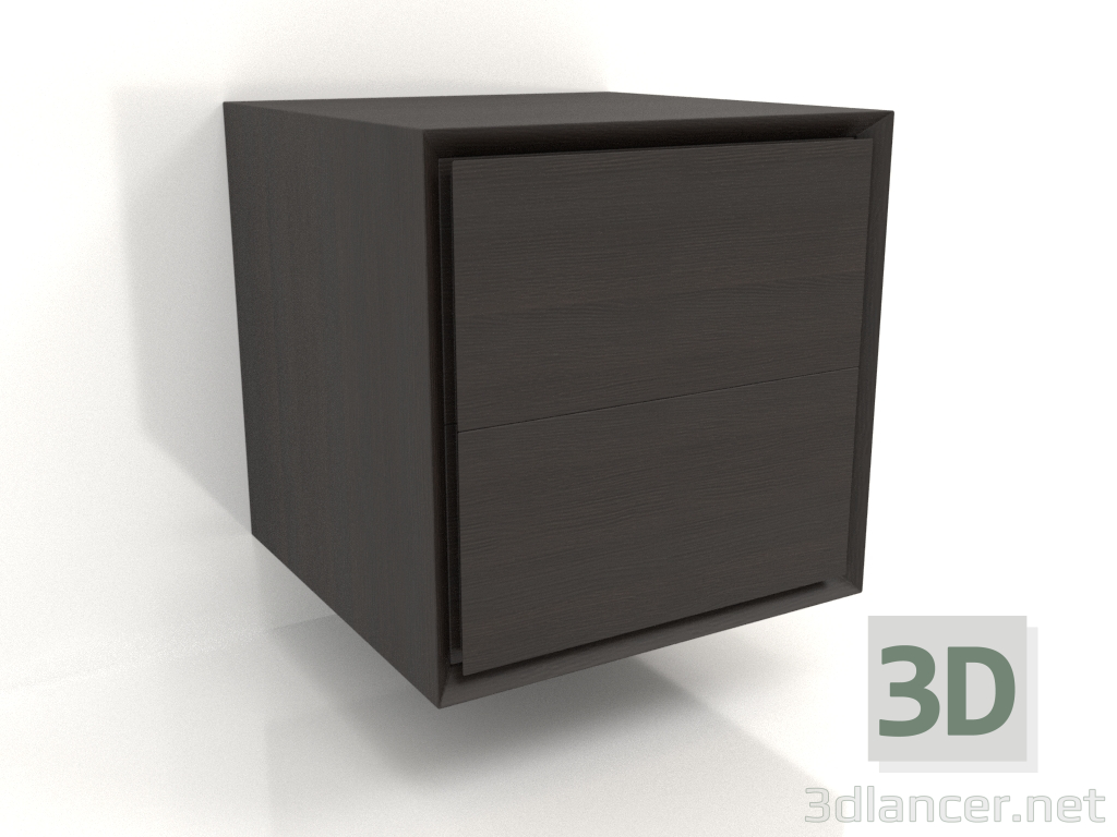 modello 3D Armadio TM 011 (400x400x400, legno marrone scuro) - anteprima