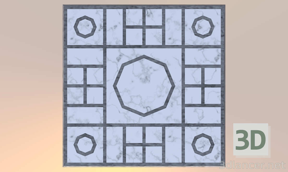 modello 3D Piastrelle per pavimenti - anteprima