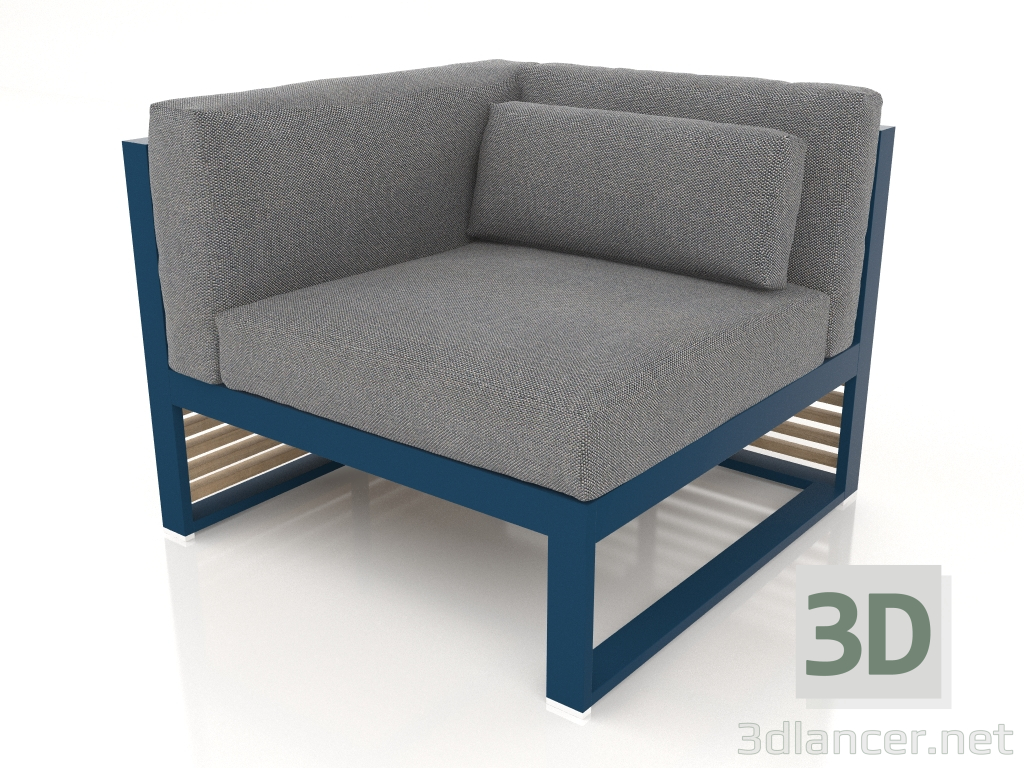 modello 3D Divano modulare, sezione 6 sinistra (Grigio blu) - anteprima