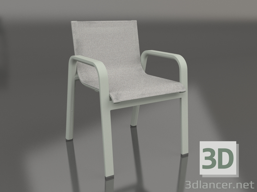 3d model Sillón club de comedor (gris cemento) - vista previa