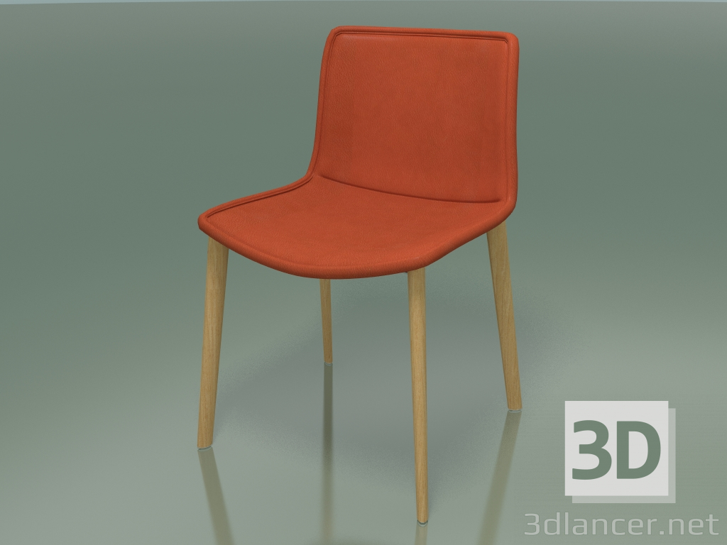 3d model Chair 0311 (4 wooden legs, with removable leather upholstery, natural oak) - preview