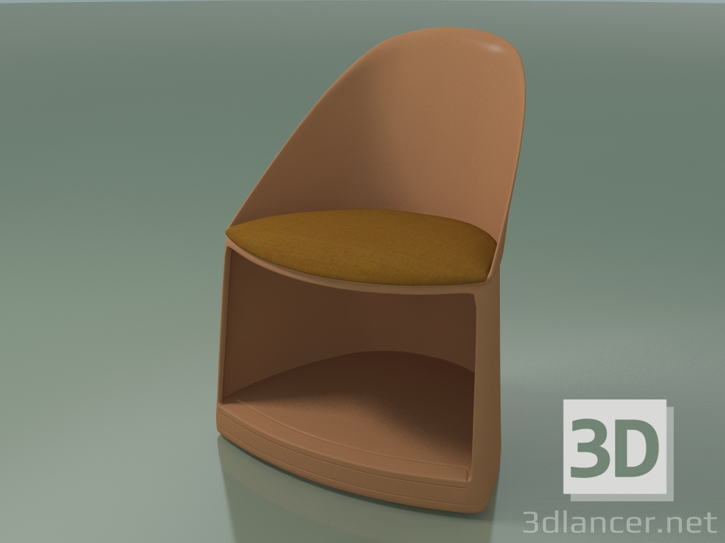 modello 3D Sedia 2302 (con ruote e cuscino, polipropilene PC00004) - anteprima