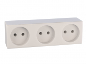 Triple white socket