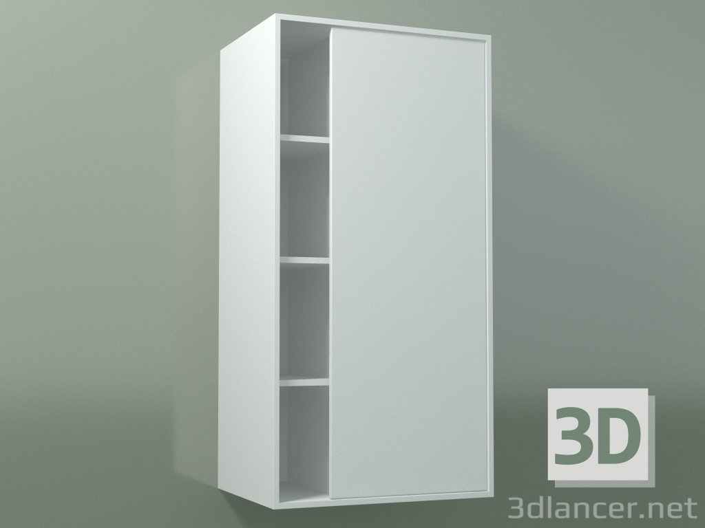 modello 3D Pensile con 1 anta destra (8CUCСDD01, Glacier White C01, L 48, P 36, H 96 cm) - anteprima