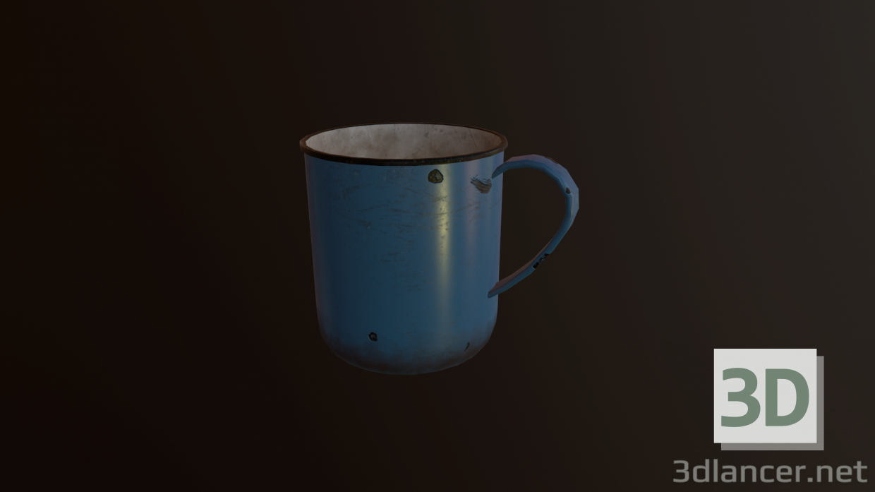 taza de esmalte 3D modelo Compro - render