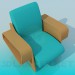 3d model Sillón con estantes para periódicos y revistas - vista previa