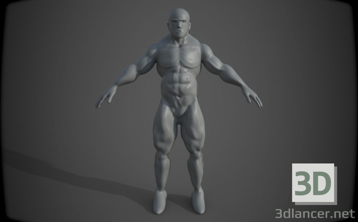 3d model cuerpo - hombre - vista previa