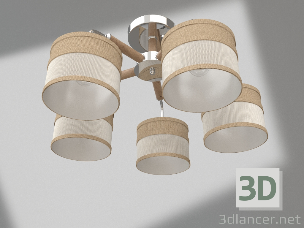 Modelo 3d Luminária de teto Helen (FR5329-PL-05-CH) - preview