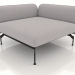 3d model Sofa module 1.5 seater deep with armrest 110 on the right (leather upholstery on the outside) - preview