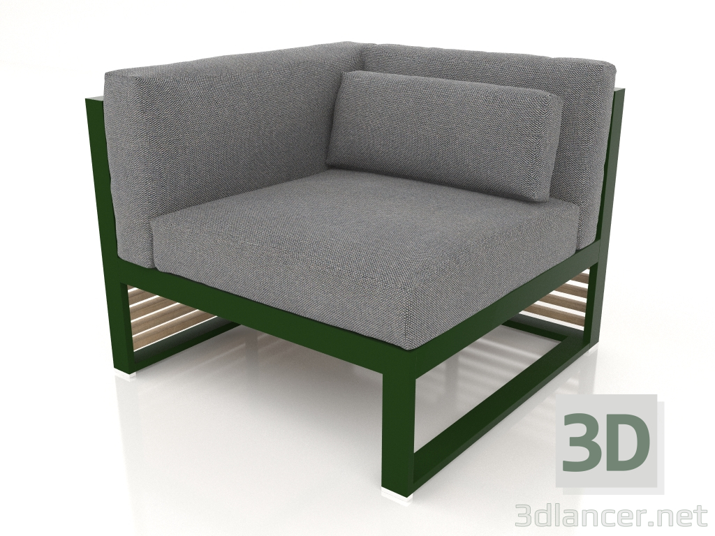 Modelo 3d Sofá modular, seção 6 esquerda (verde garrafa) - preview