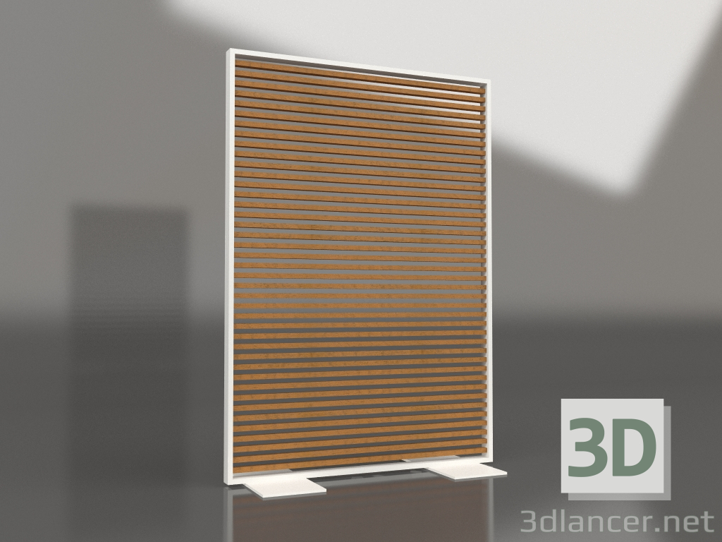 3d model Mampara de madera artificial y aluminio 120x170 (Roble dorado, Gris ágata) - vista previa