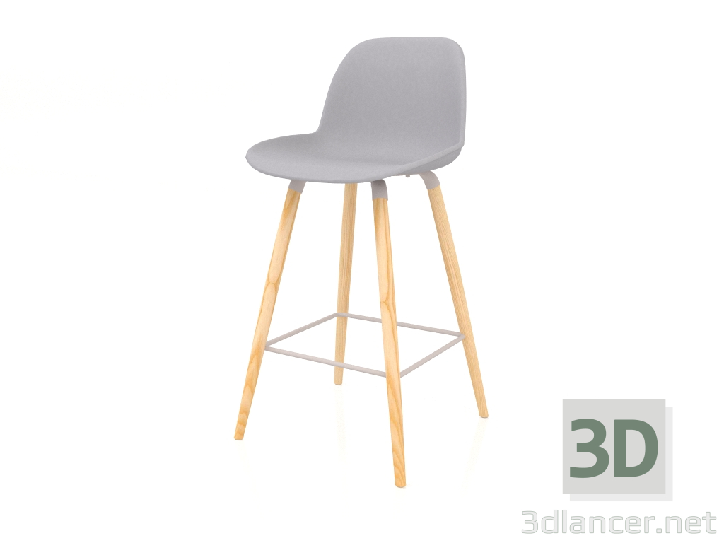 3d model Taburete de bar Albert Kuip 75 cm (Gris claro) - vista previa