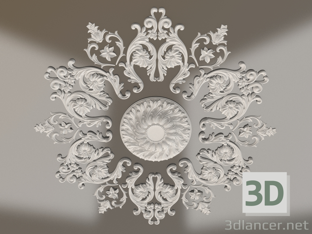 modèle 3D Prise pour plafond en plâtre RP 036 D=1756 - preview