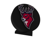 Modello souvenir su un disco del logo del club di hockey "Torpedo" Nizhny Novgorod