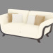 3d model Double leather sofa - preview