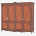 3d model Four-door wardrobe DG244LN - preview