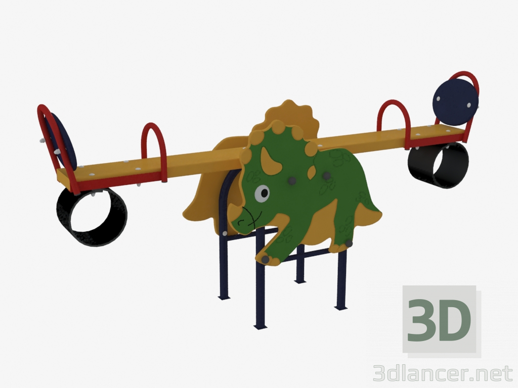 3d model Rocking chair balance weight of a children's playground Dinosaur (6211) - preview