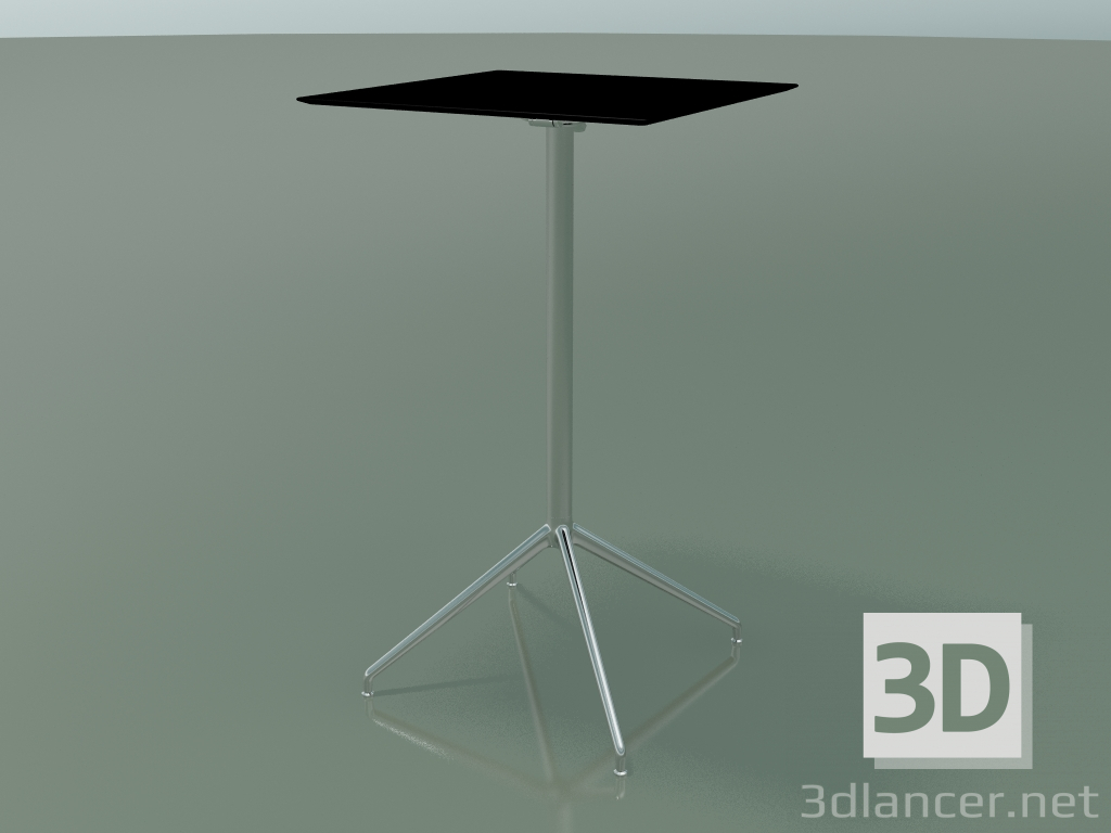 modello 3D Tavolo quadrato 5747 (H 103.5 - 59x59 cm, aperto, Nero, LU1) - anteprima