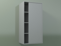 Armario de pared con 1 puerta derecha (8CUCСDD01, Silver Grey C35, L 48, P 36, H 96 cm)