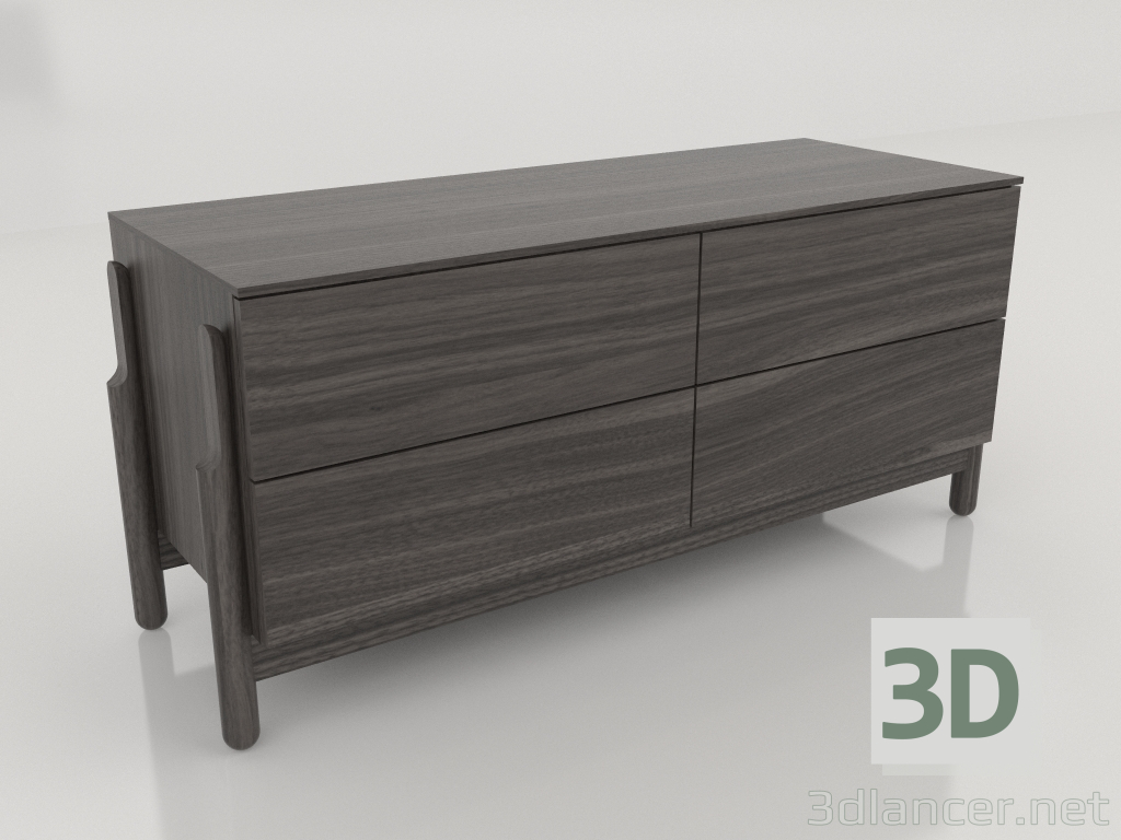 3d model Cómoda de 4 cajones - vista previa