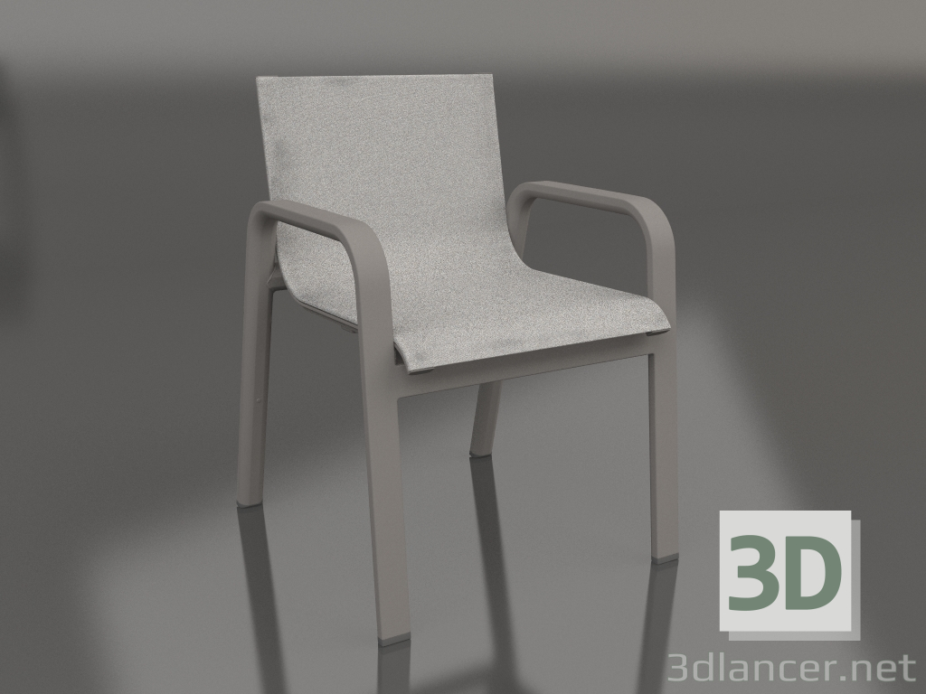 modèle 3D Fauteuil club de salle à manger (Gris quartz) - preview