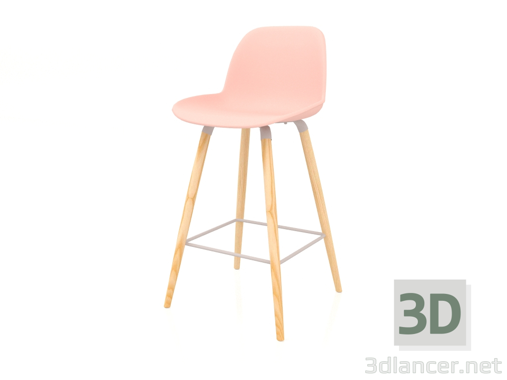 3D modeli Bar Taburesi Albert Kuip 75 cm (Eski Pembe) - önizleme