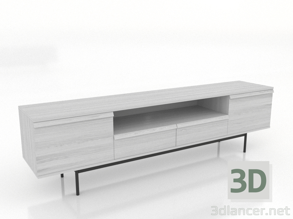 3d модель Тумба ТВ LARGE OPEN 2 2000 мм (білий RAL 9010) – превью 3d модель Тумба ТВ LARGE OPEN 2 2000 мм (білий RAL 9010) – превью