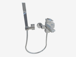 Miscelatore vasca a muro con doccetta cubica (BDD 011M)