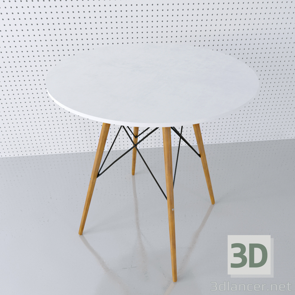 Modelo 3d Mesa Redonda EAMES DSW D80 - preview