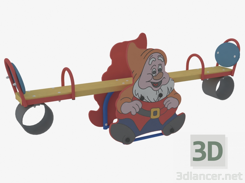 modello 3D Equilibrio di sedia a dondolo peso di un parco giochi per bambini Gnome (6212) - anteprima