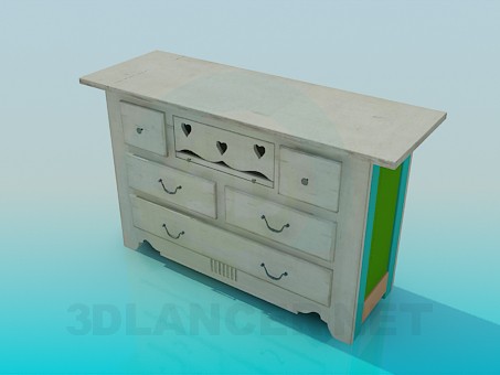 modèle 3D Commode - preview